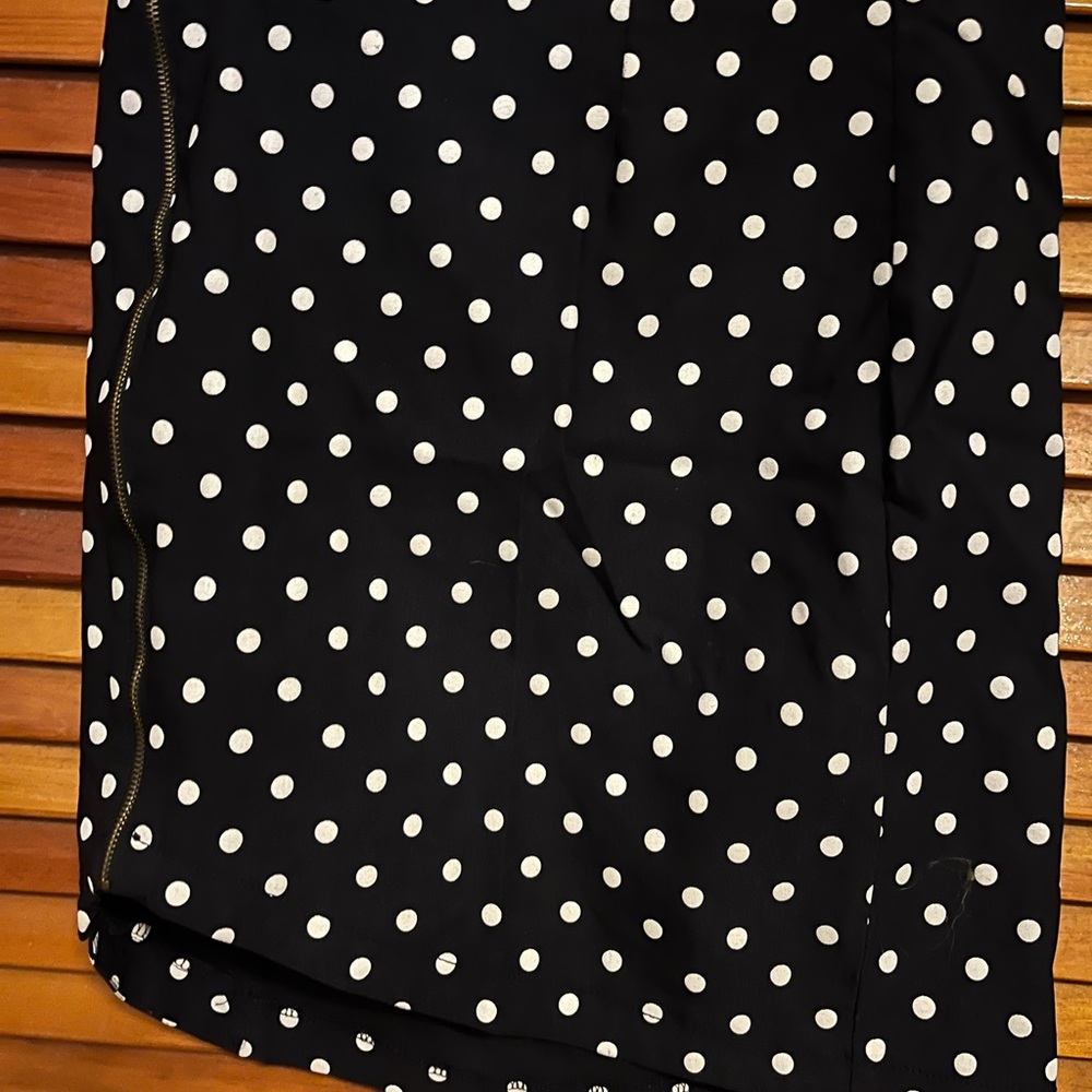 Papaya Black and White Polka Dot Mini Skirt